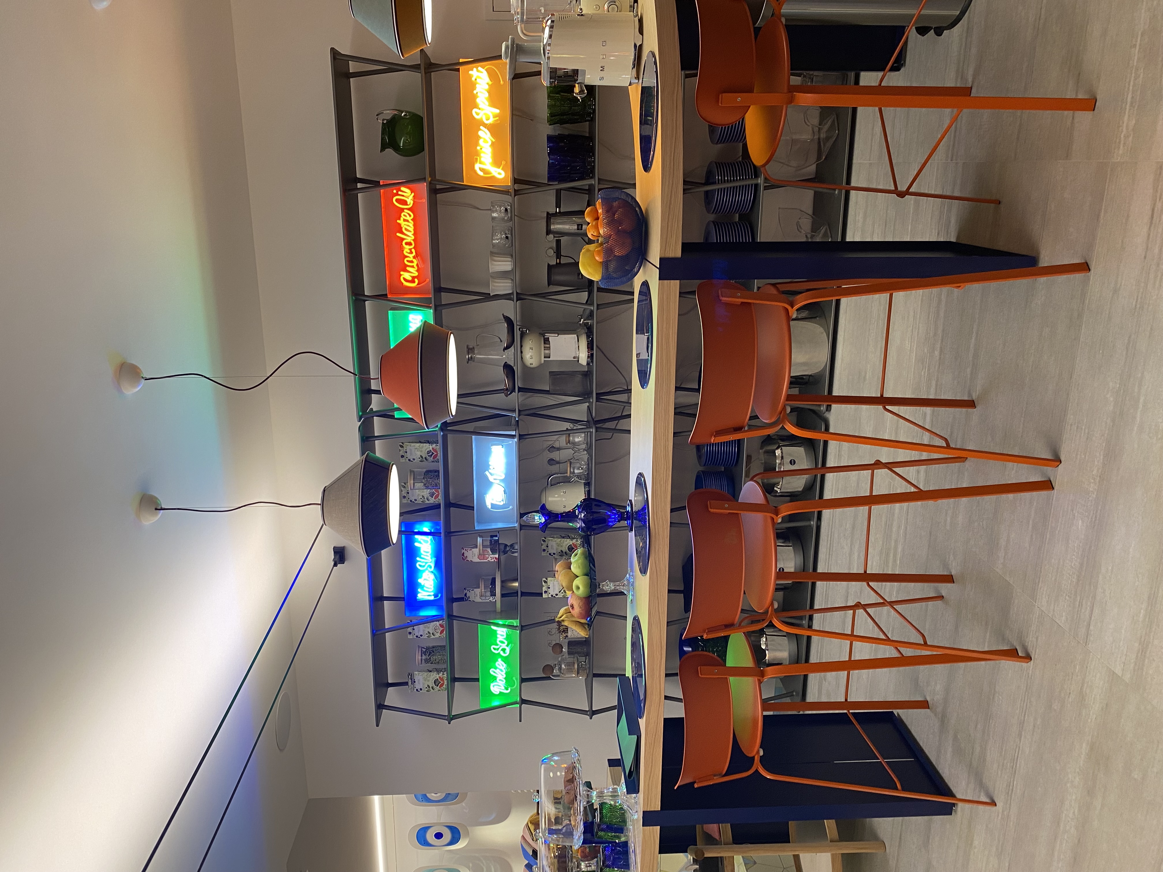 Tall arched Art Deco window with decorative metalwork — London