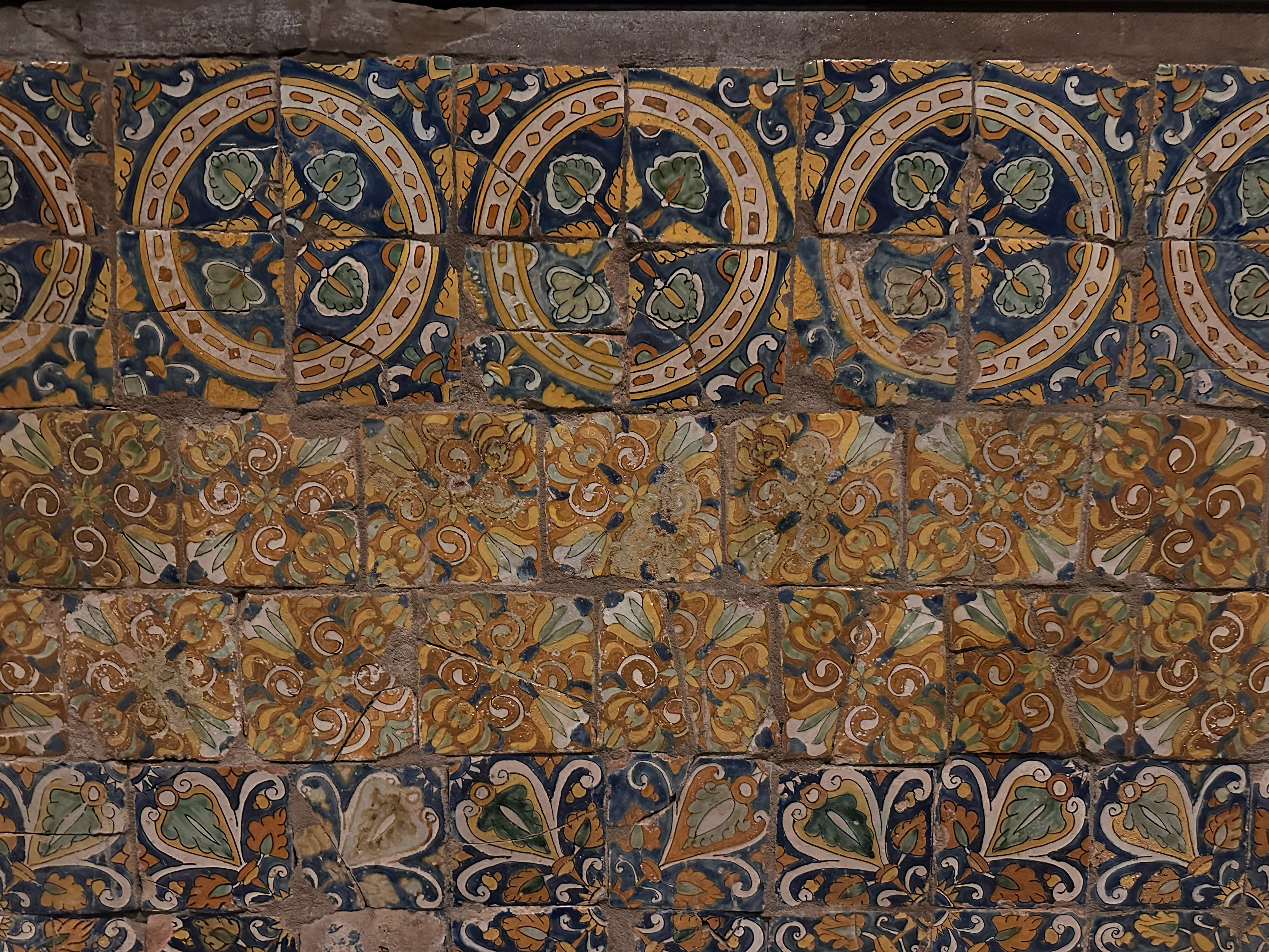 Tall arched Art Deco window with decorative metalwork — London